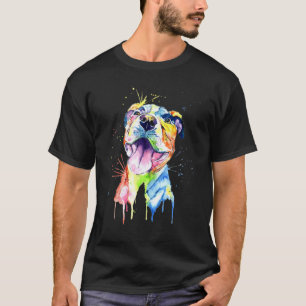 Camiseta Arte engraçada de Pit Bull Artística Pit Bull Fofa