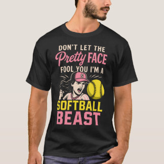 Camiseta Arte Engraçada de Softball Para Softball