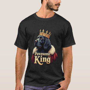 Camiseta Arte engraçada de um cão Newfoundland Rei Pawesome