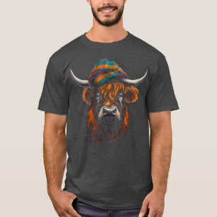 Camiseta Arte engraçada de vaca das Terras Altas