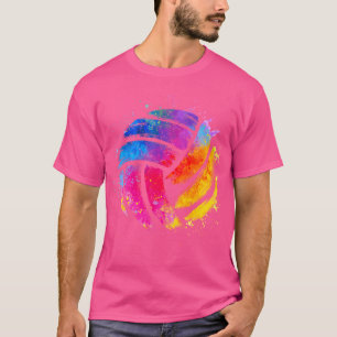 Camiseta Arte Engraçada De Voleibol Para Garotas