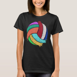 Camiseta Arte Engraçada De Voleibol Para Meninas Volleyba