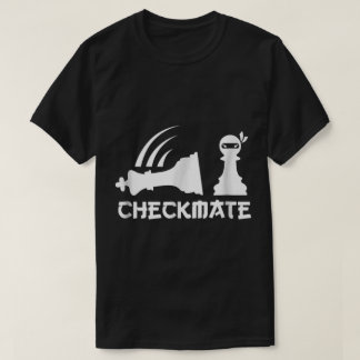 Camiseta Arte engraçada de xadrez Xeque-Mate Peão Ninja
