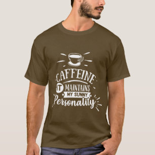 Camiseta arte engraçada do café