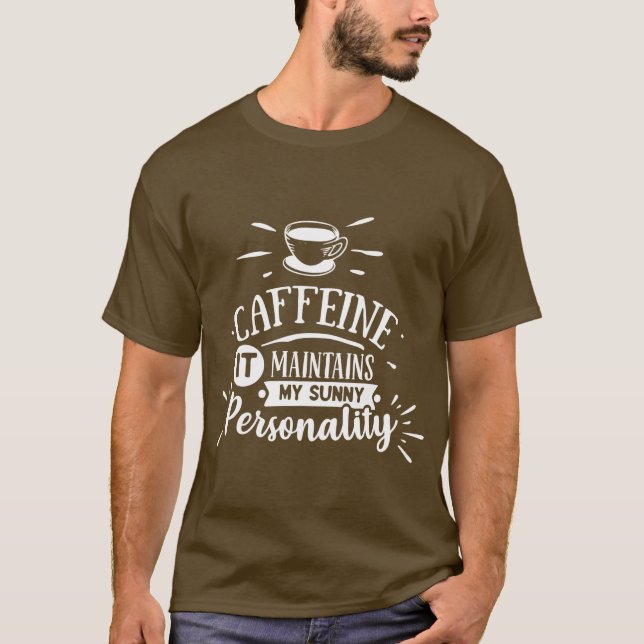 Camiseta arte engraçada do café (Frente)