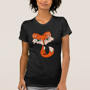Camiseta Arte engraçada do Fox vermelho