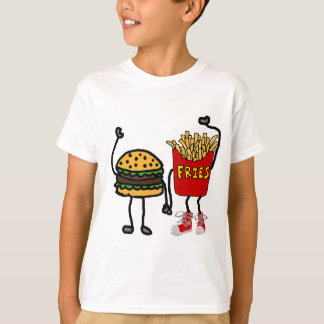 Camiseta Arte engraçada do Hamburger e dos desenhos