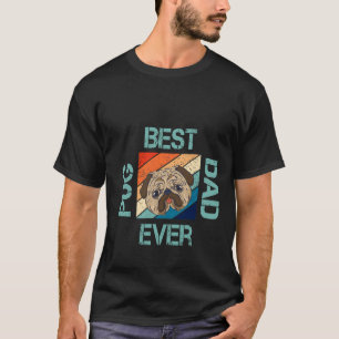 Camiseta Arte engraçada do melhor pai pug de todos os tempo