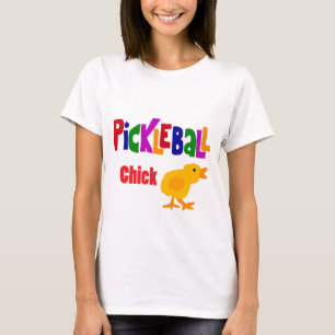 Camiseta Arte engraçada do pintinho de Pickleball