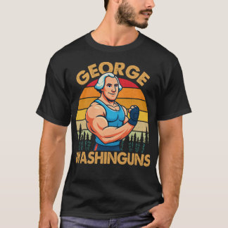 Camiseta Arte engraçada do pôr do sol da academia de George