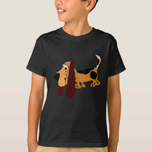 Camiseta Arte engraçada do primitivo de Basset Hound (Frente)