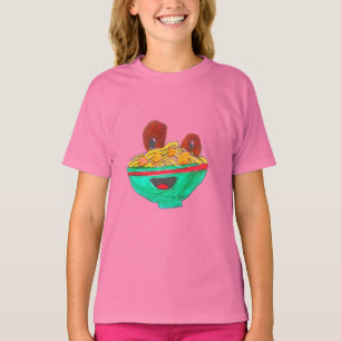 Camiseta Arte engraçada dos meatballs dos espaguetes dos