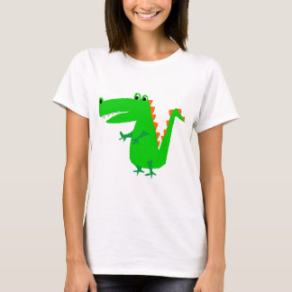 Camiseta Arte engraçada legal do primitivo do jacaré