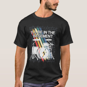 Camiseta Arte Engraçada Para Homens Drum Conjunto De Bebid