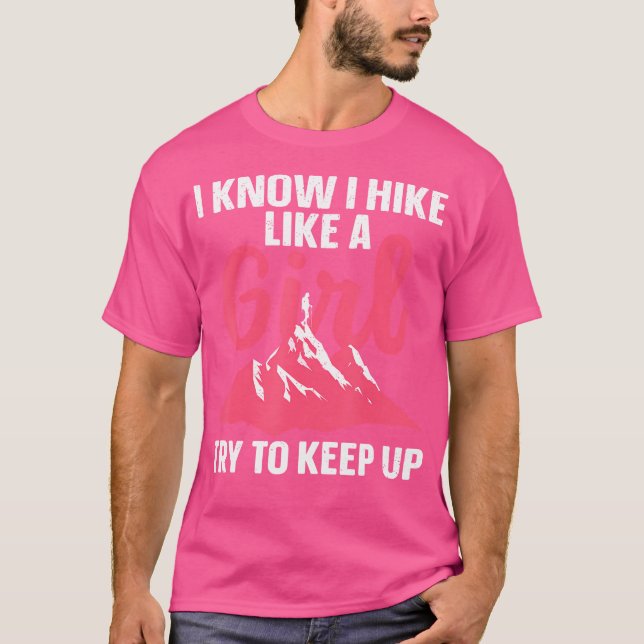 Camiseta Arte Engraçada Para Mulheres Meninas Hiker Gag Hik (Frente)