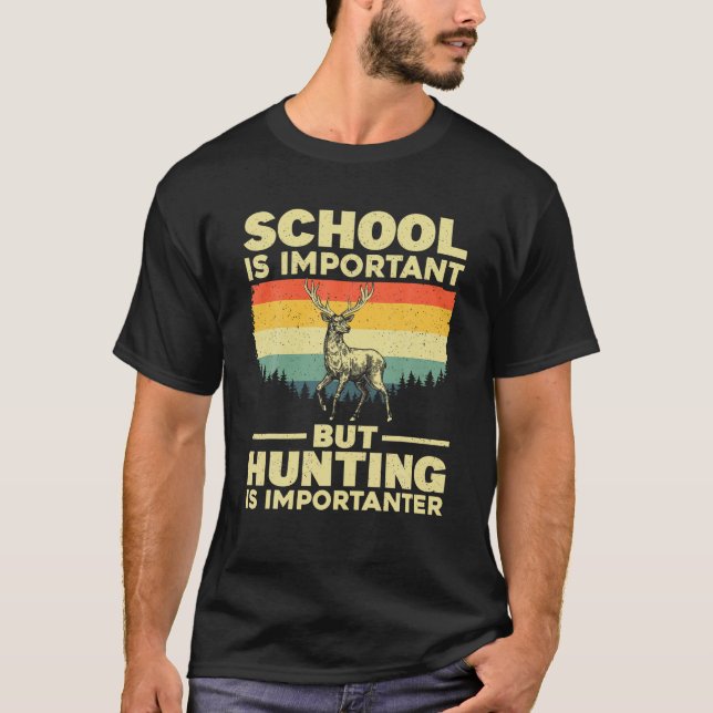Camiseta Arte Engraçada Para Rapazes Deer Hunter Wildlif (Frente)