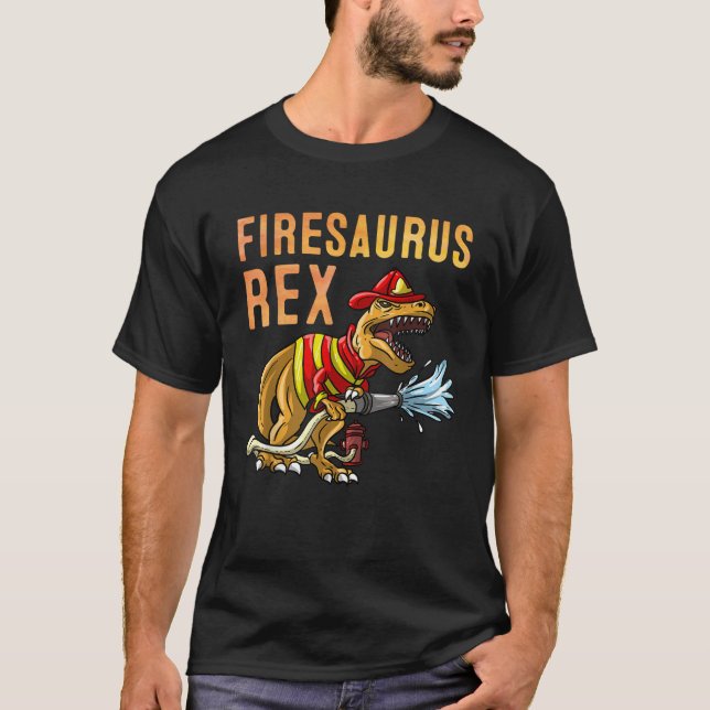 Camiseta Arte Engraçado de Bombeiros para Crianças Crianças (Frente)