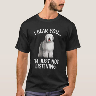 Camiseta Arte engraçado do velho cão de ovelha inglês para