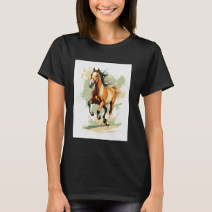 Camiseta Arte Equestre Liberdade do Cavalo Galopando