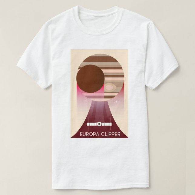 Camiseta Arte Espacial Europa Clipper (Frente do Design)
