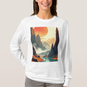 Camiseta Arte espacial exclusiva para casa, escritório e ed