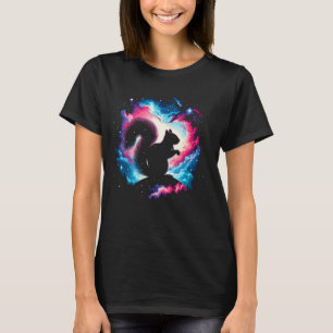 Camiseta Arte Espacial Gráfica do Esquilo Cósmico legal Gal