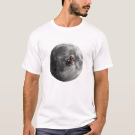 Camiseta Arte Espacial Lua Surrealista Verme Lua Cheia