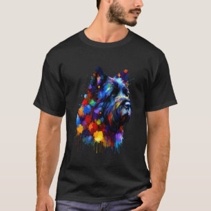 Camiseta Arte Espalhada Bouvier Des Flandres