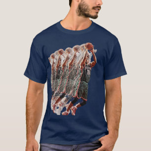 Camiseta Arte Esportiva de Basquete com Desfoque de Movimen