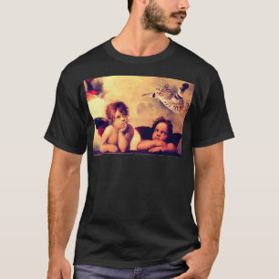 Camiseta Arte estética Raphael anjos Dia de as Bruxas engr