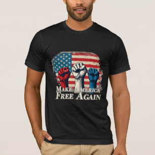 Camiseta Arte Faça a América Livre Novamente