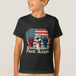 Camiseta Arte Faça a América Livre Novamente