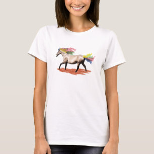 Camiseta Arte Fantasia - Cavalo Arco-Íris