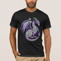 Arte Fantasia Dragão Celta Roxo Mitológico