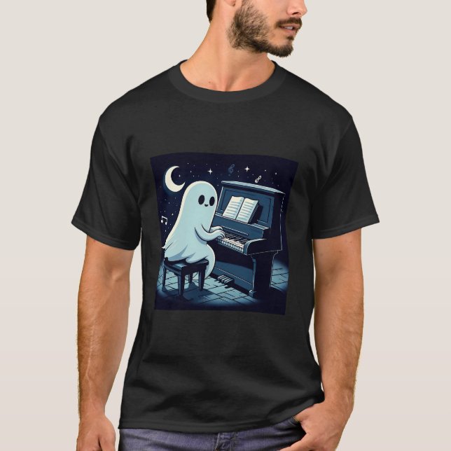Camiseta Arte Fantasma Bonita e Spooky - Víblias Perfeitas  (Frente)