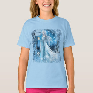 Camiseta Arte Fantástica da Rainha da Neve - Deusa Mística 