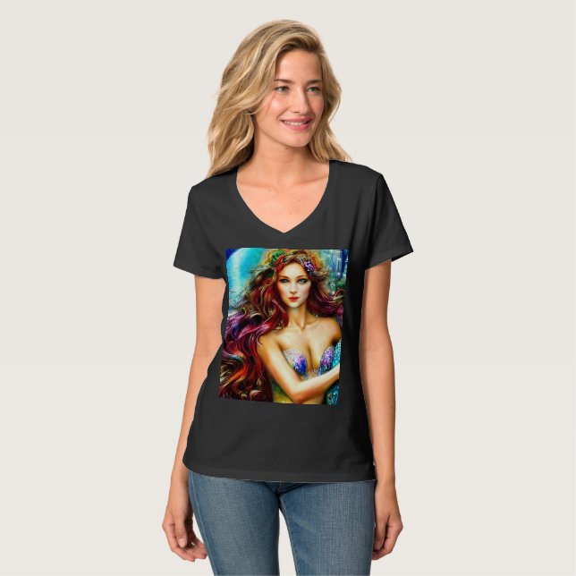 Camiseta Arte Fantástica Filha de Netuno (Frente Completa)