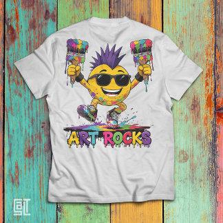 Camiseta Arte Faz Punk Mohawk Emoji Artista Diversão Grafit