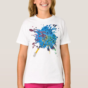 Camiseta Arte feita à mão - A Roda de Flores