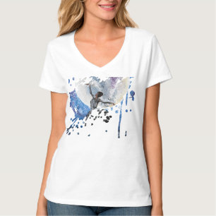 Camiseta Arte feita à mão - dançando com a lua