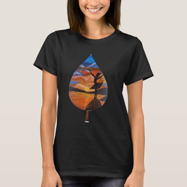 Camiseta Arte feita à mão / Dançando com sóis (Frente)