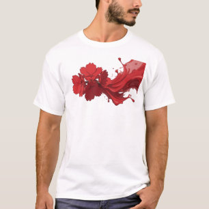 Camiseta Arte Flor Abstrata Fashion