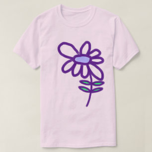 Camiseta Arte Floral Abstrata Divertida para Vestir