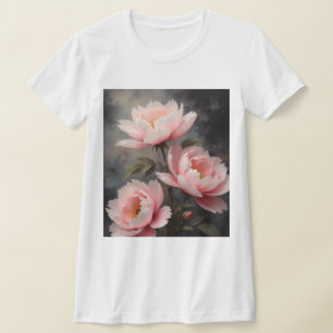 Camiseta Arte Floral de Peônia