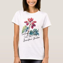 Camiseta Arte Floral do Jardim da Vovó Sentindo-me Grato