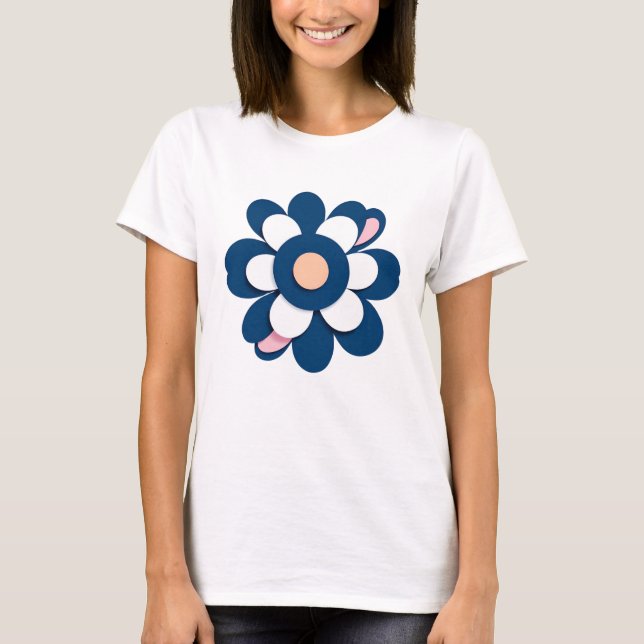 Camiseta Arte Floral Moderna Minimalista (Frente)