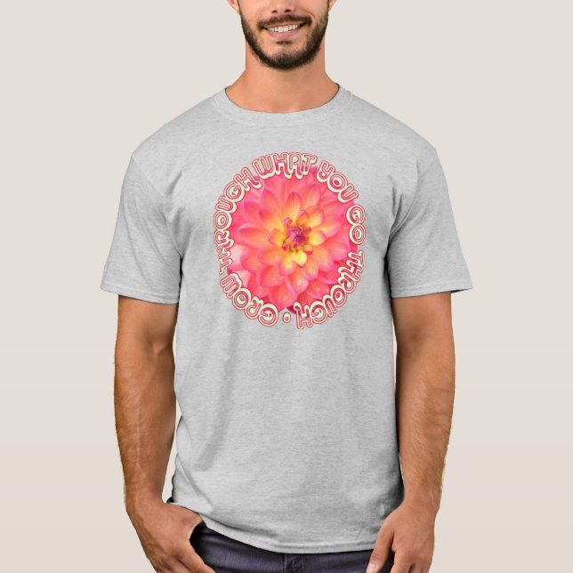 Camiseta arte floral rosa (Frente)