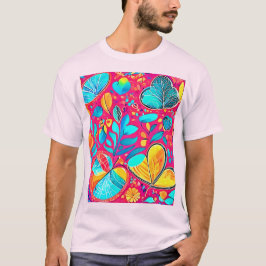 Camiseta Arte Floral Vibrante