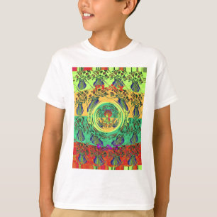Camiseta Arte Floral Vibrante Abstrato