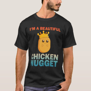 Camiseta Arte Fofo de Nugget de Frango Para Mulheres Menina